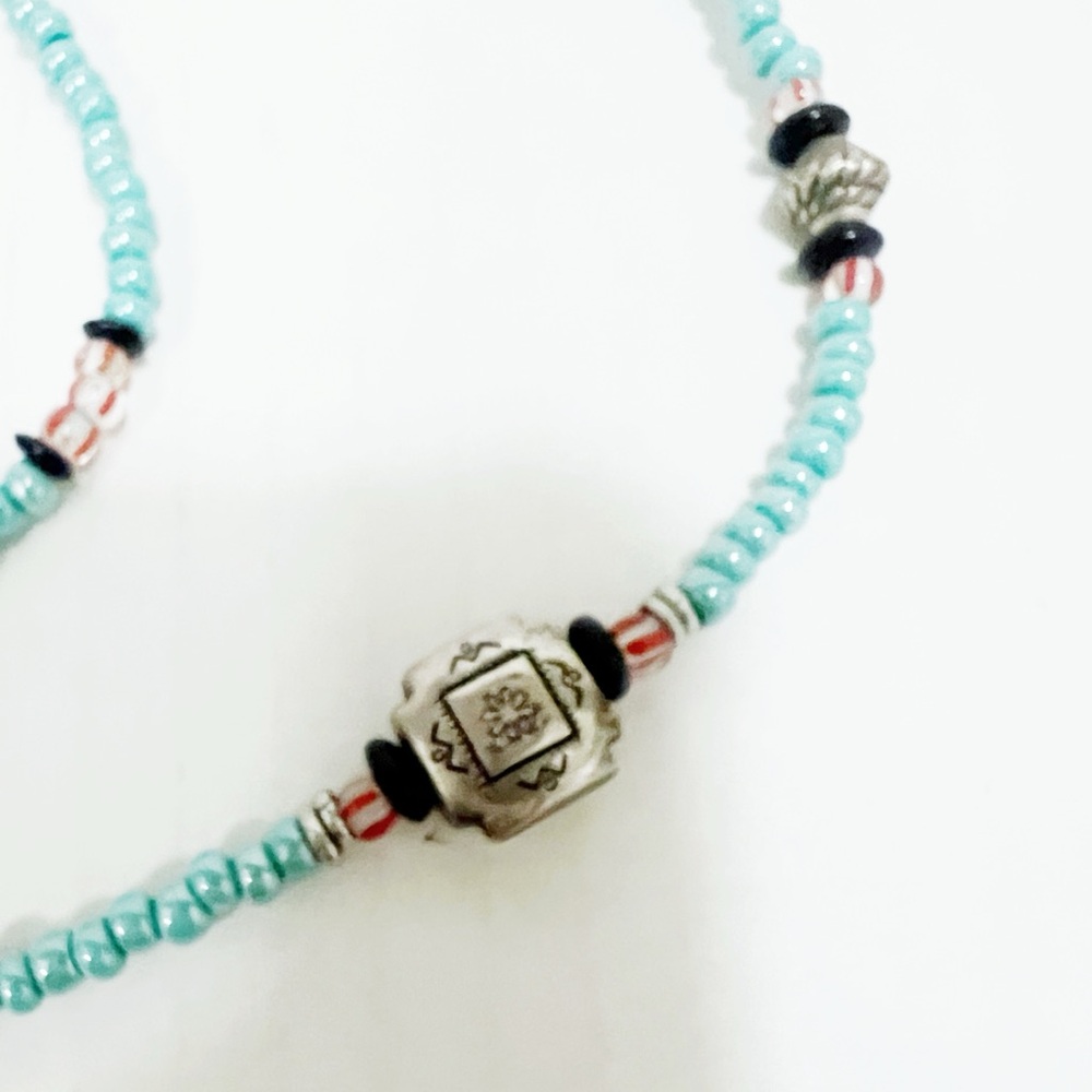 Native American Turquoise Beaded Lanyard Necklace - Picture 5 of 5